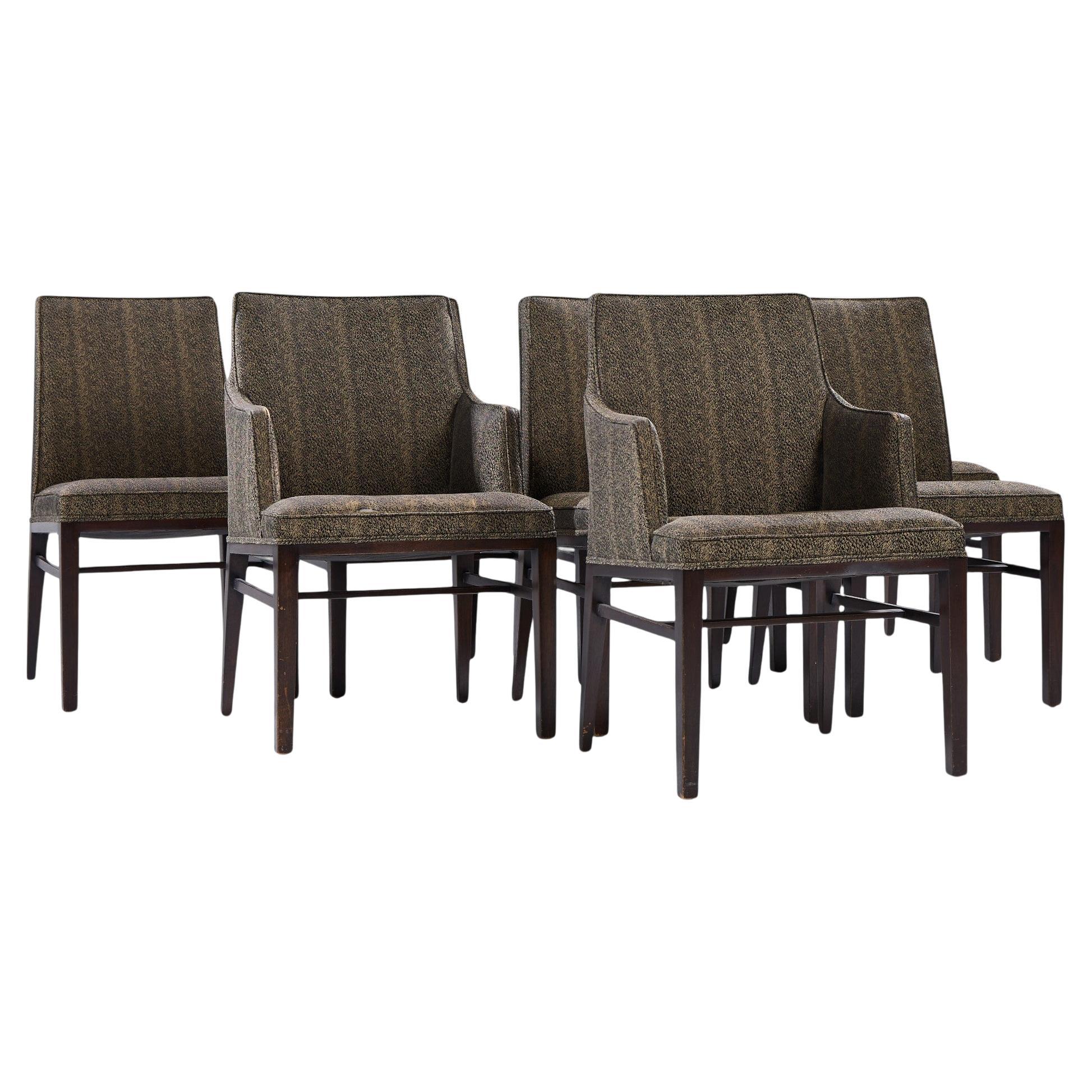 Edward Wormley for Dunbar Mid Century Mahogany Dining Chairs - Set of 8 For Sale