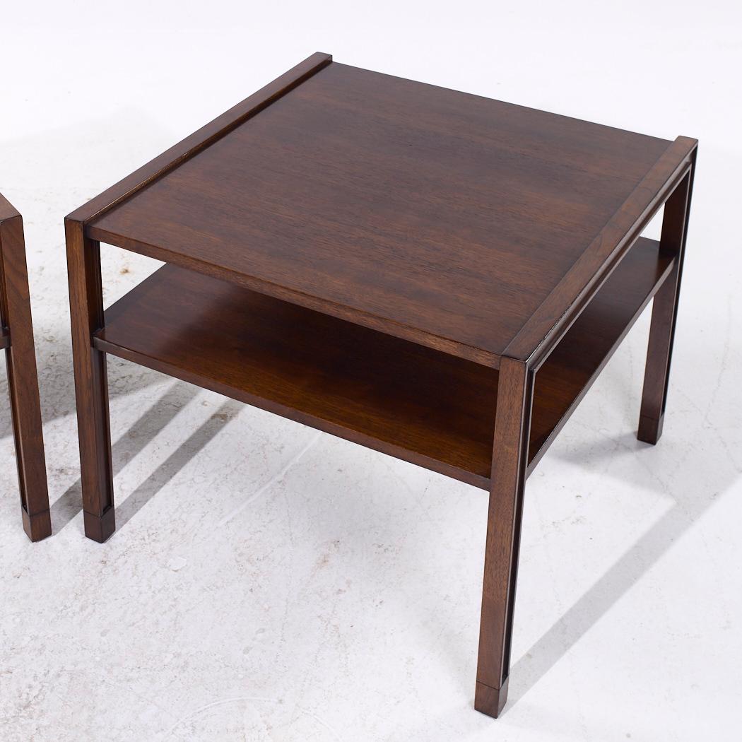 Edward Wormley pour Dunbar Tables d'appoint en acajou du milieu du siècle - Paire en vente 3