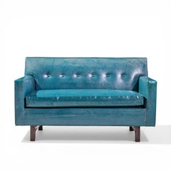 Edward Wormley for Dunbar Mid Century Mahogany Loveseat Settee Sofa