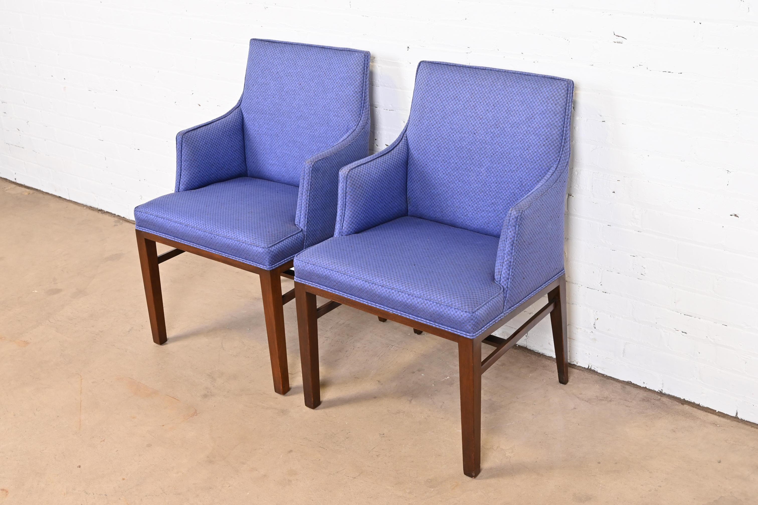 American Edward Wormley for Dunbar Mid-Century Modern Arm Chairs, Pair