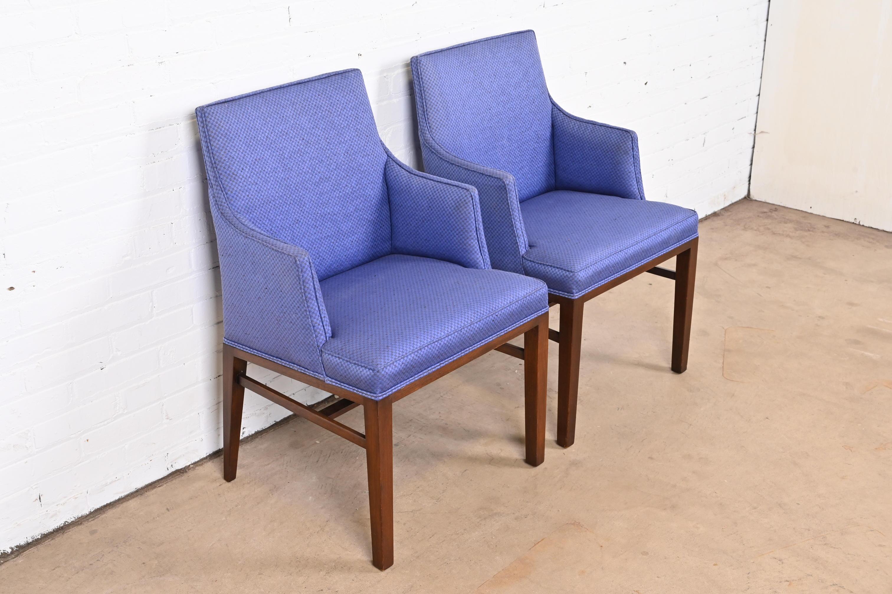 Mid-20th Century Edward Wormley for Dunbar Mid-Century Modern Arm Chairs, Pair