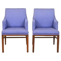 Edward Wormley for Dunbar Mid-Century Modern Arm Chairs, Pair