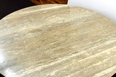 Edward Wormley for Dunbar Mid-Century Modern Coffee Table with Travertine Top