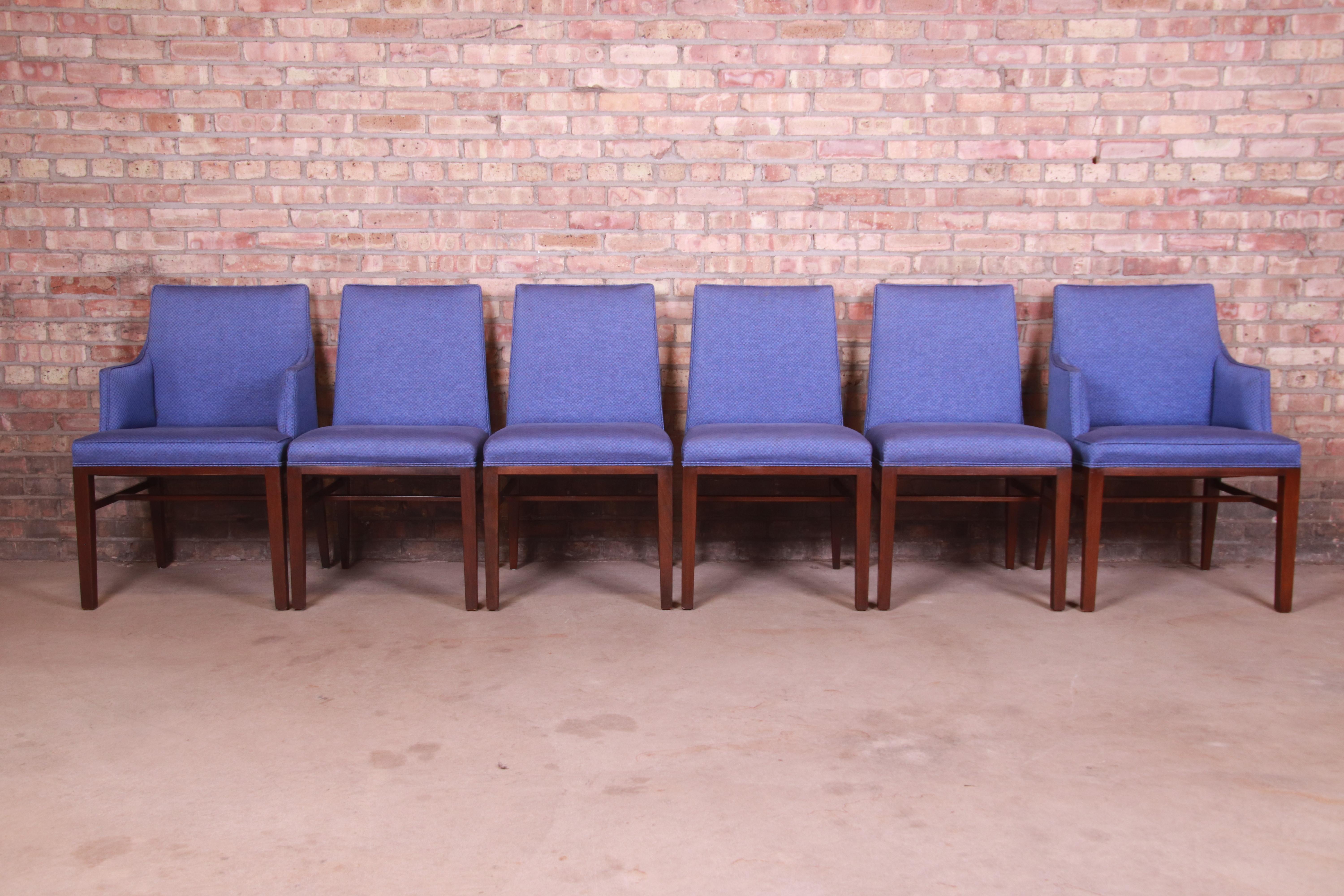 American Edward Wormley for Dunbar Mid-Century Modern Dining Chairs, Set of Six