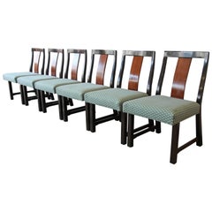 Edward Wormley for Dunbar Mid-Century Modern Dining Chairs, Set of Six