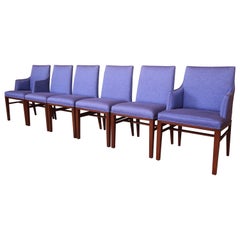 Edward Wormley for Dunbar Mid-Century Modern Dining Chairs, Set of Six