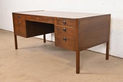 Edward Wormley für Dunbar Moderner Schreibtisch aus Nussbaum und Palisander aus der Mitte des Jahrhunderts