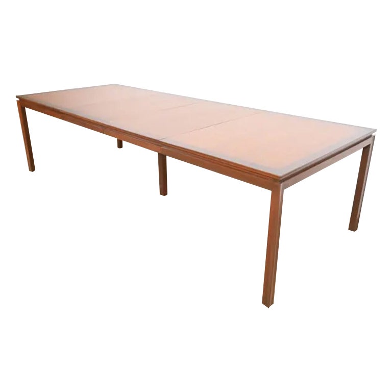 Edward Wormley for Dunbar Mid-Century Modern Walnut Dining Table, Refinished