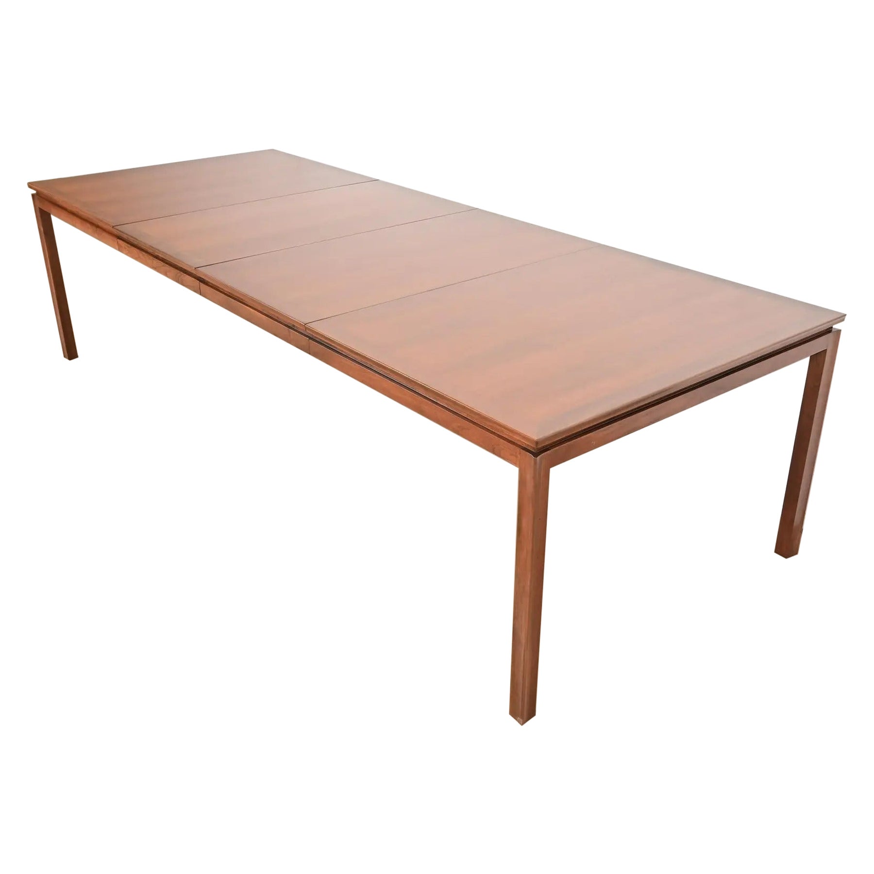 Edward Wormley for Dunbar Mid-Century Modern Walnut Dining Table, Refinished For Sale