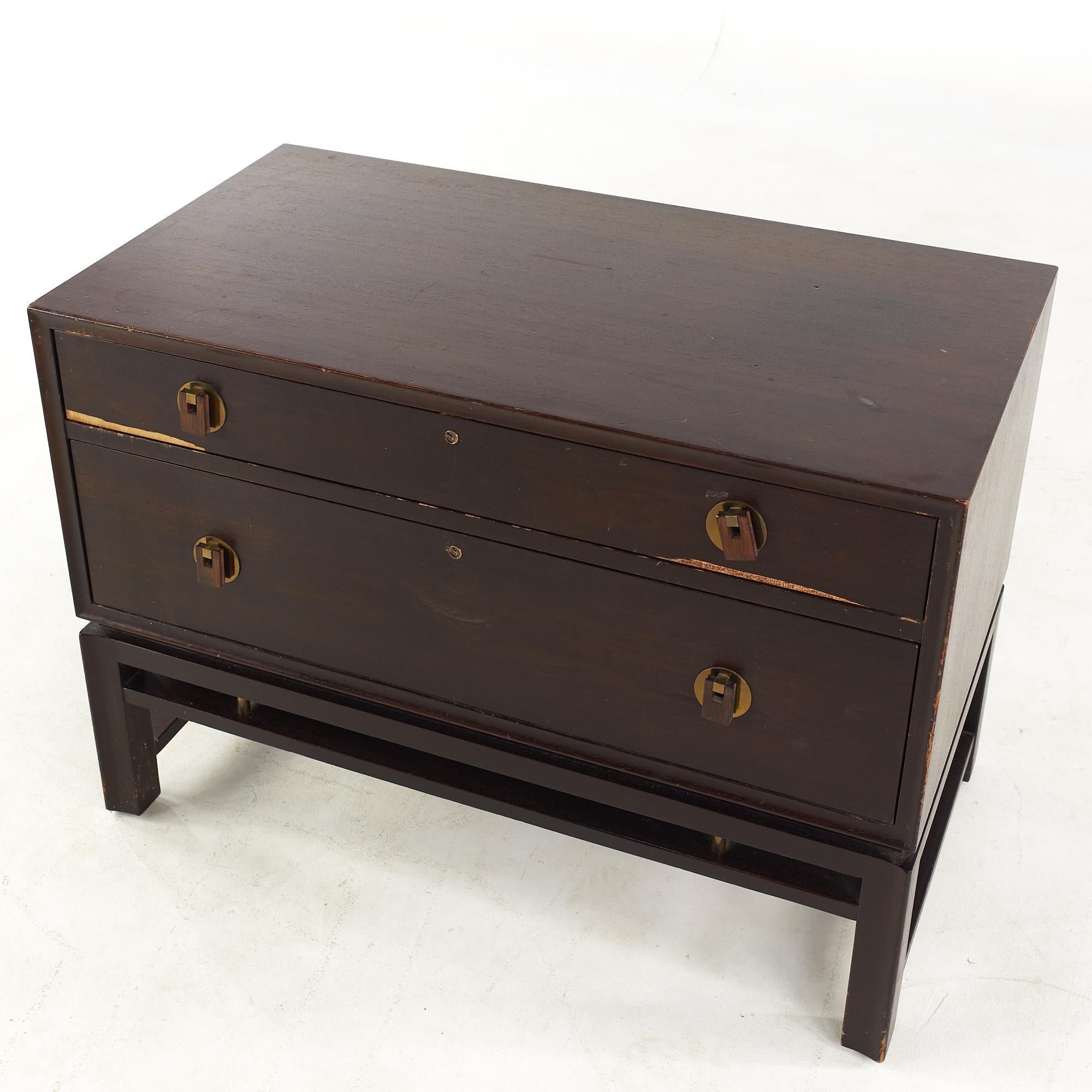 Late 20th Century Edward Wormley for Dunbar Mid Century Nightstand For Sale
