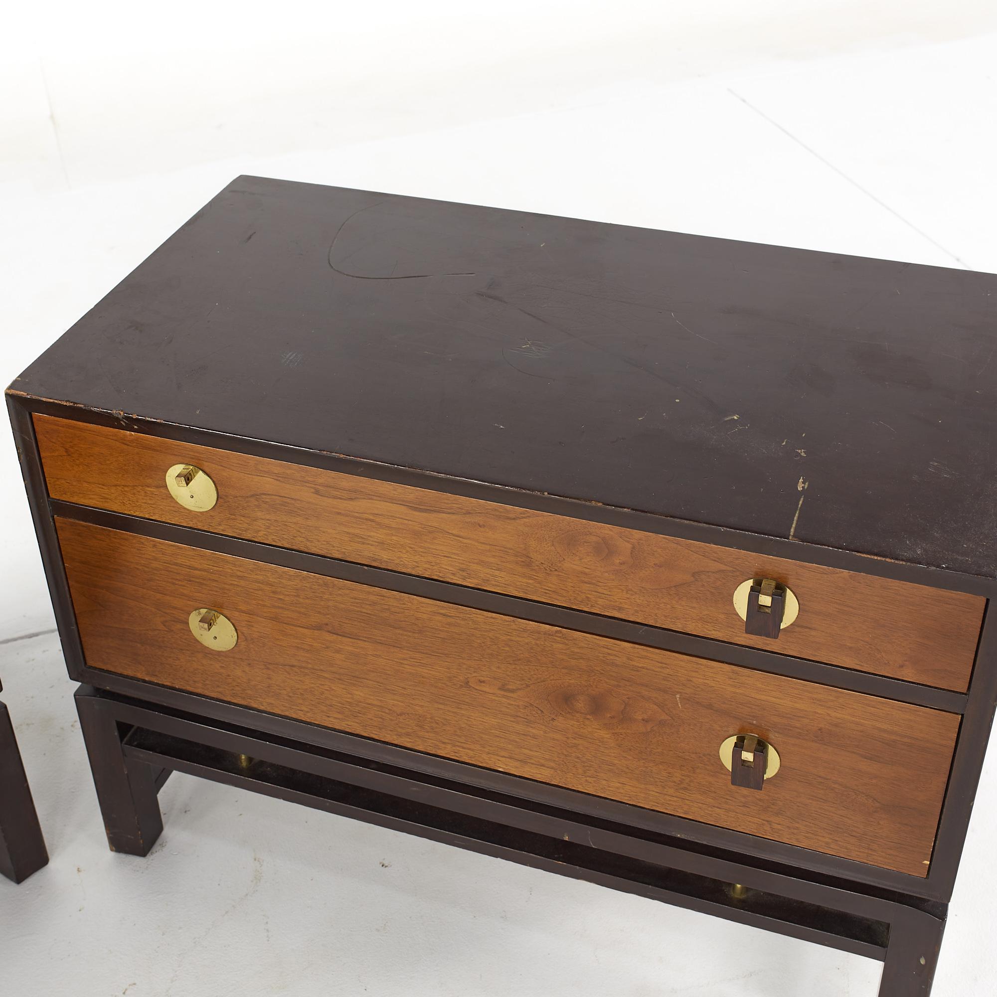 Edward Wormley for Dunbar Mid Century Nightstands, Pair 3