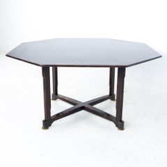 Edward Wormley for Dunbar Mid Century Sunburst Octagonal Game Dining Table