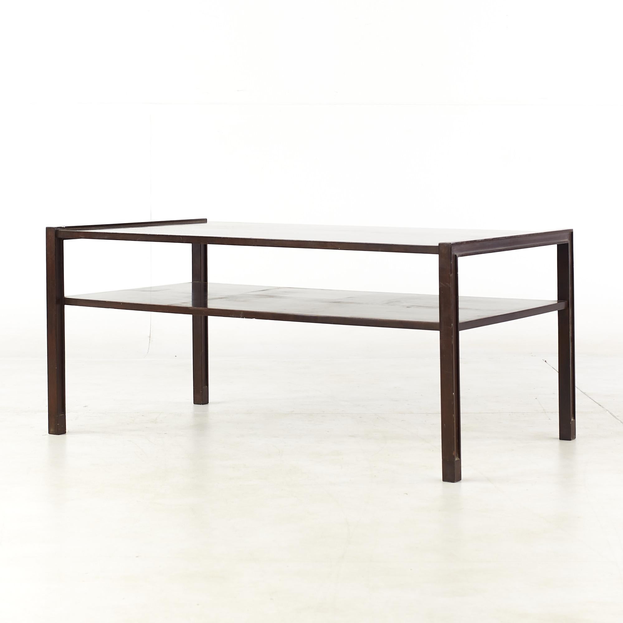 Mid-Century Modern Edward Wormley for Dunbar Mid Century Two Tier Coffee Table For Sale
