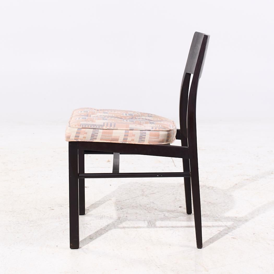 Edward Wormley para Dunbar Sillas de comedor de nogal de mediados de siglo - Set de 6 Tapicería en venta