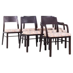 Edward Wormley for Dunbar Mid Century Walnut Dining Chairs - Set of 6