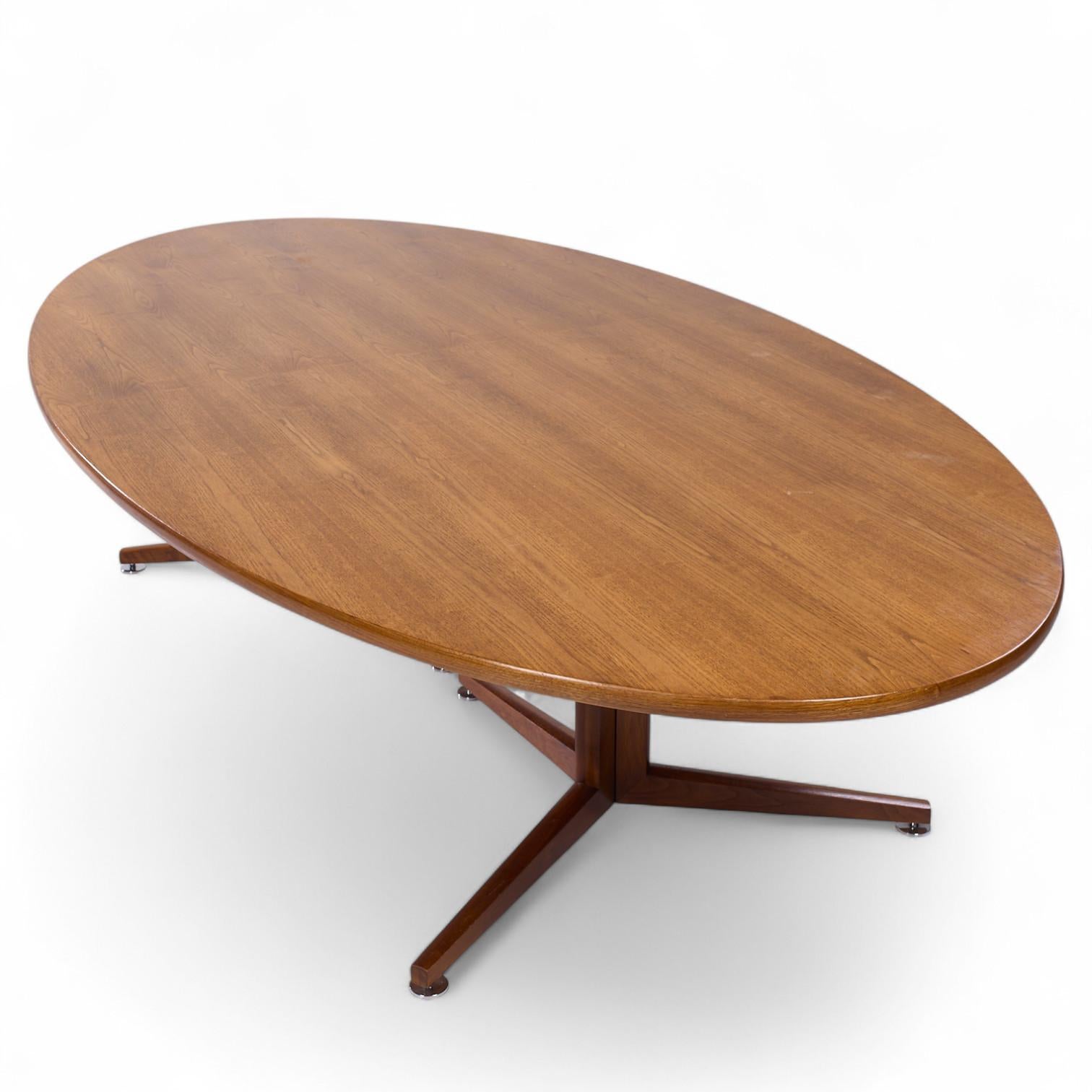 American Edward Wormley for Dunbar Mid Century Walnut Elliptical Conference/Dining Table For Sale