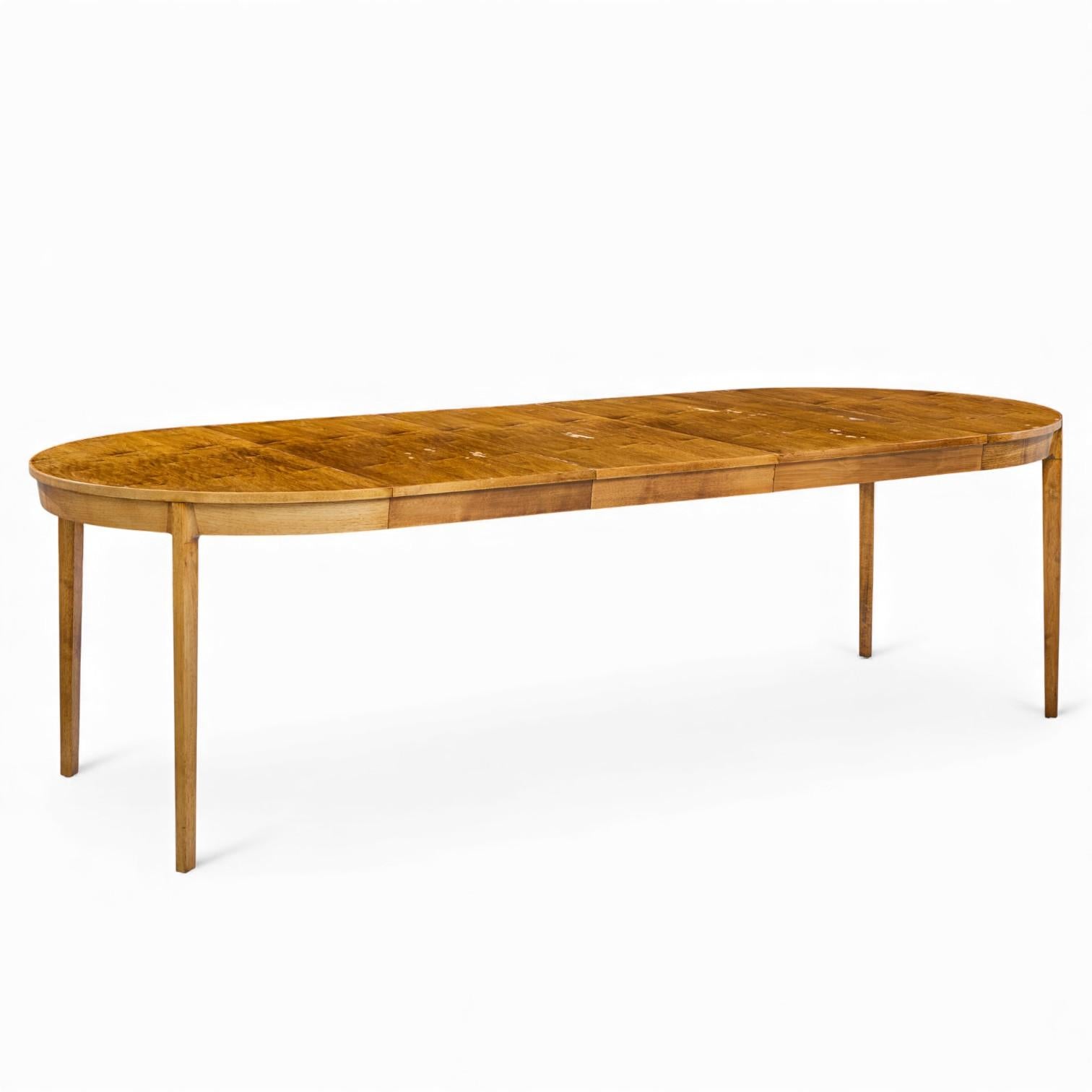 Edward Wormley for Dunbar Mid Century Table de salle à manger à rallonge en noyer - 4 abattants en vente 5