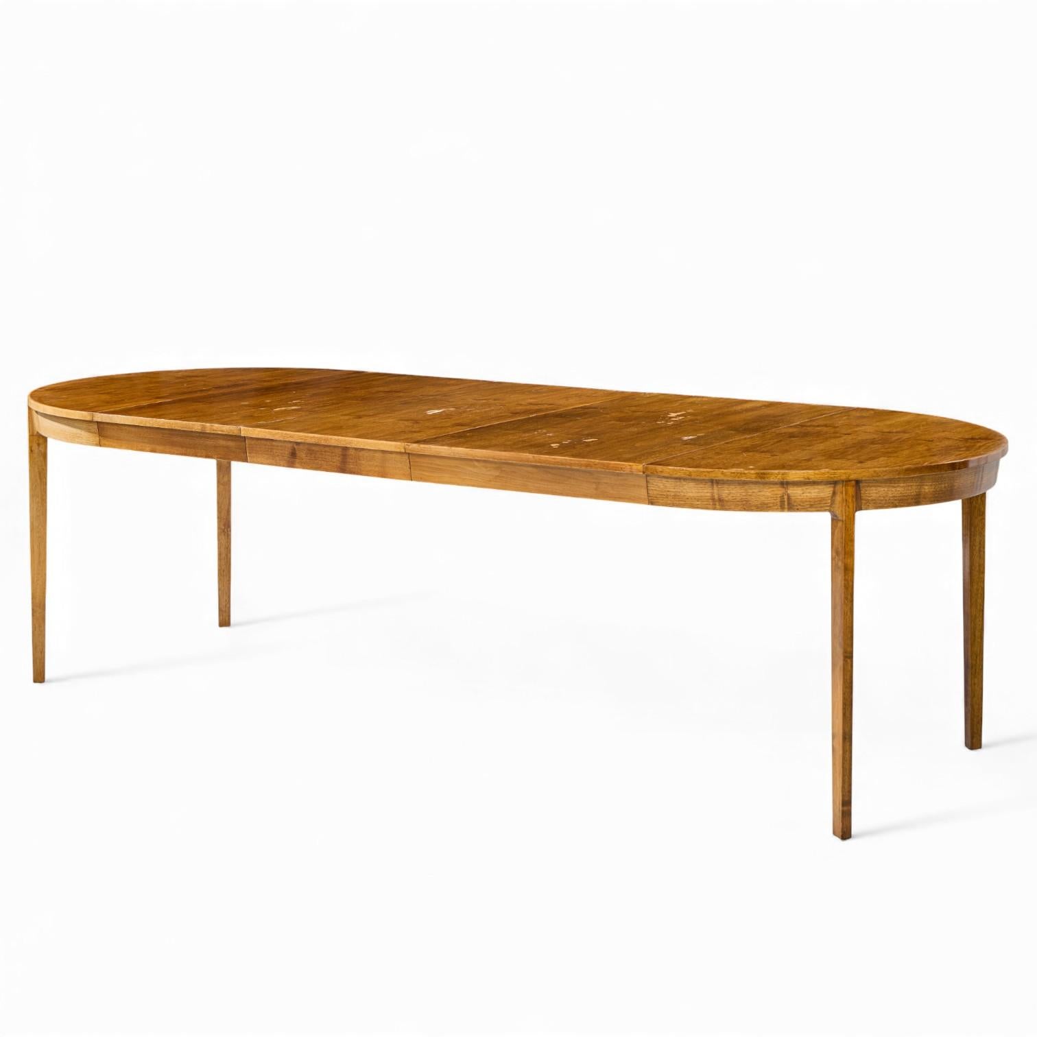 Edward Wormley for Dunbar Mid Century Table de salle à manger à rallonge en noyer - 4 abattants en vente 6