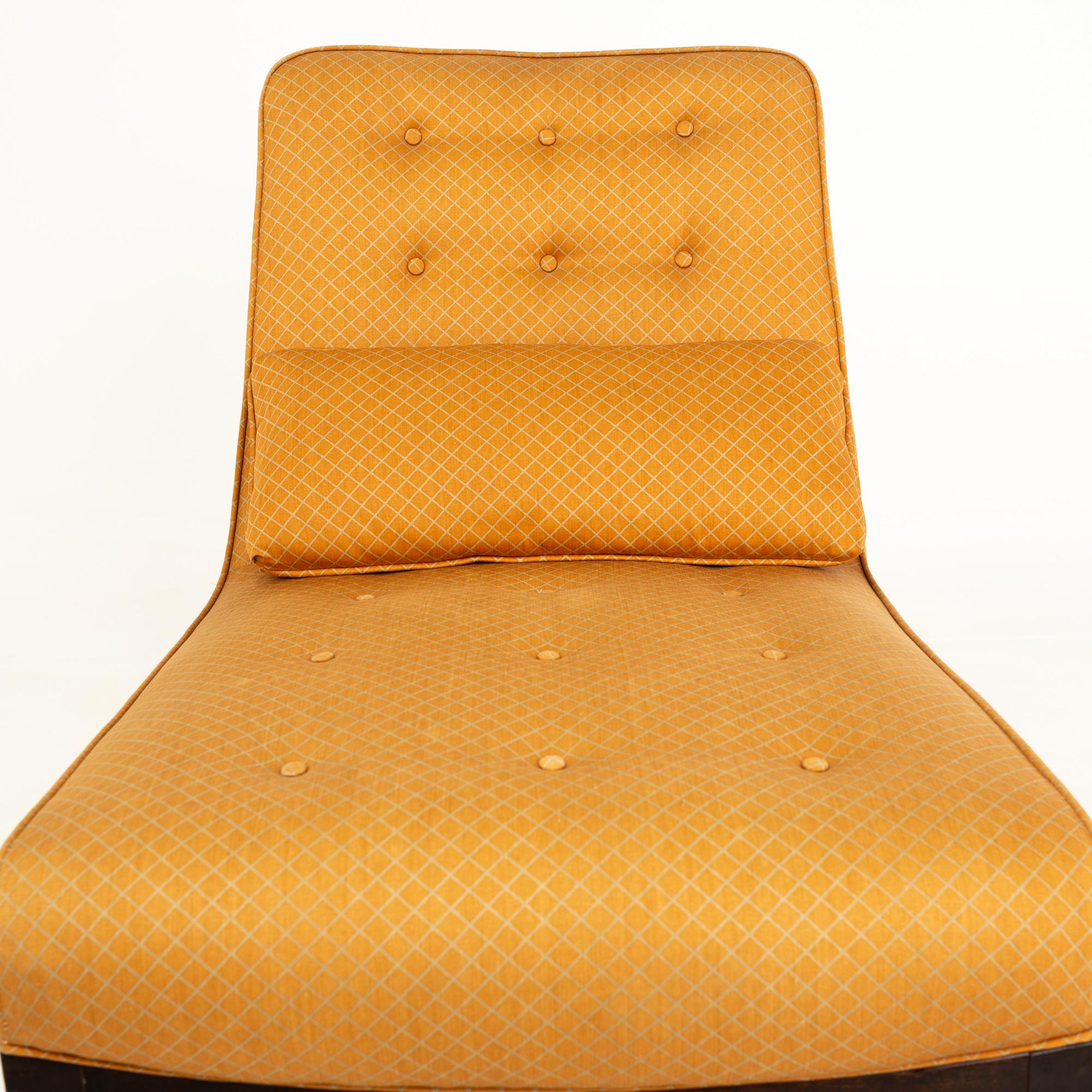 Edward Wormley para Dunbar Sillones Slipper de mediados de siglo, Pareja en venta 3