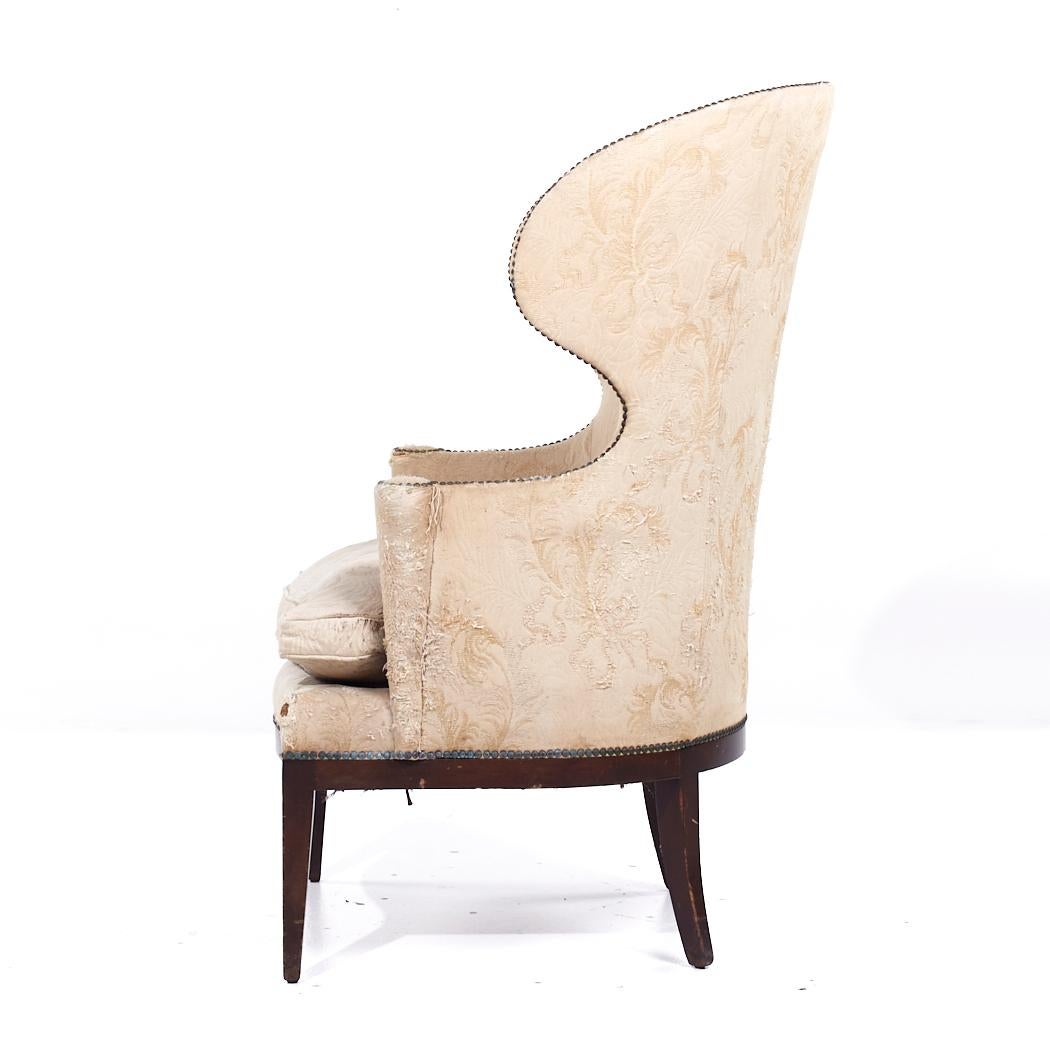 Edward Wormley for Dunbar Model 1038 Mid Century Wingback Lounge Chair (Chaise longue à dossier pivotant) en vente 1