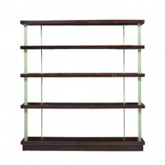 Edward Wormley for Dunbar Model 4568 Lacquered Steel and Mahogany Bookcase