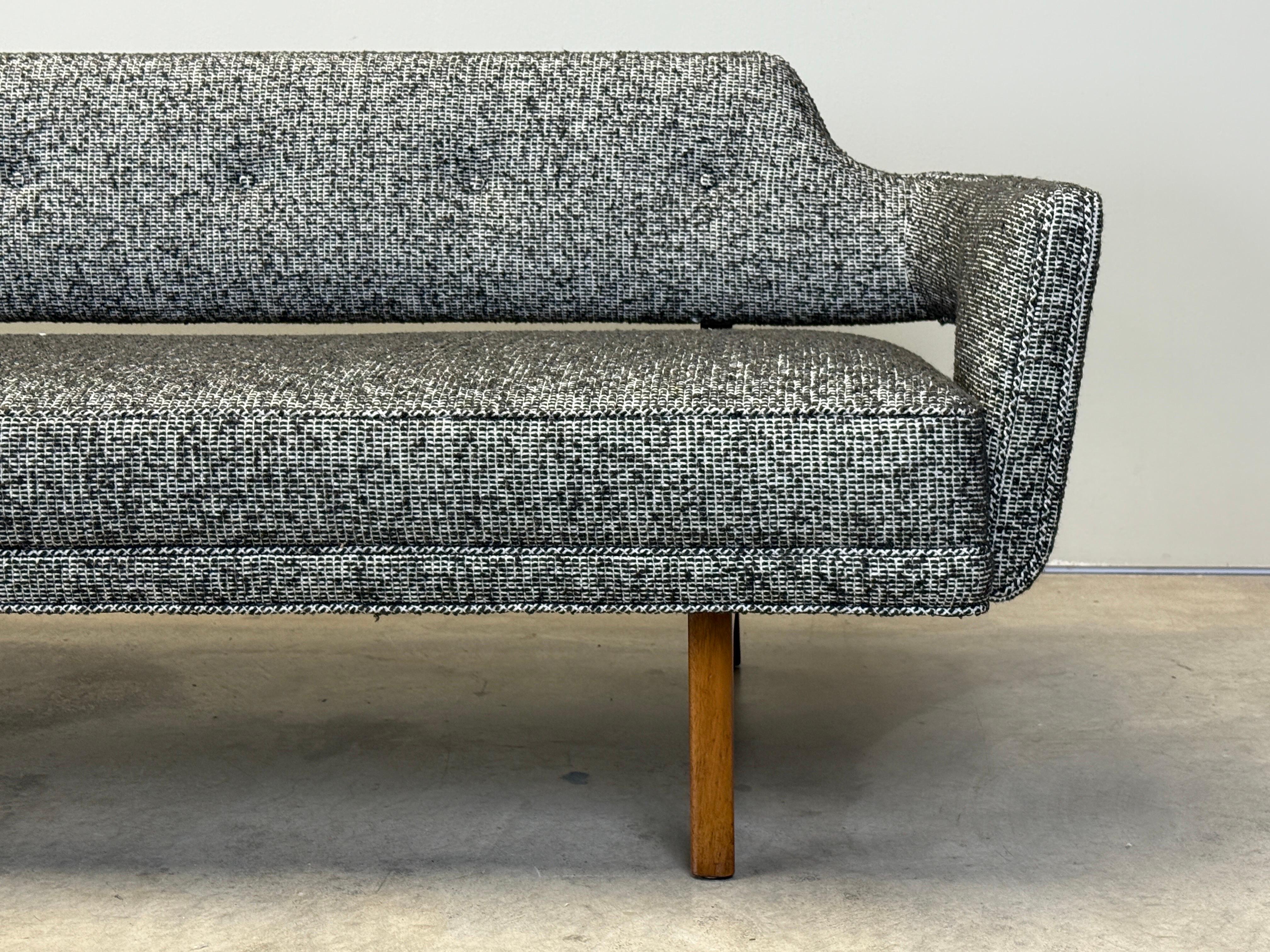 Walnut Edward Wormley for Dunbar Model 486 Bracket Back Sofa For Sale