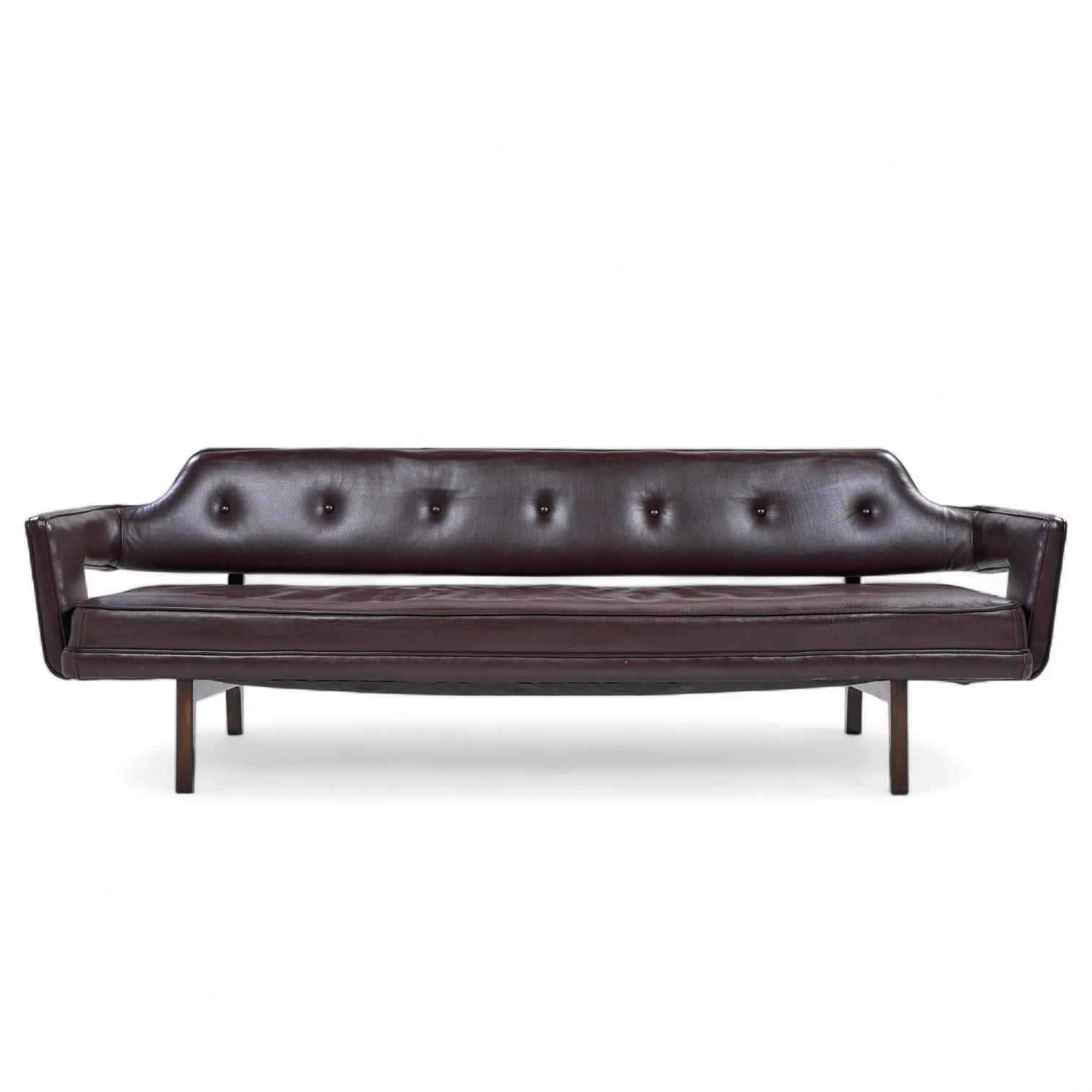 Edward Wormley for Dunbar Model 486 Mid Century Bracket Back Sofa

This sofa measures: 86 wide x 29 deep x 27.5 inches high, with a seat height of 16 and arm height of 22.75 inches

Great Vintage Condition - Frame is in Great Shape with Gentle Wear