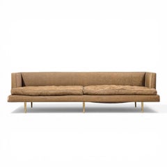 Edward Wormley for Dunbar Model 4907A Mid Century Brass Leg Sofa