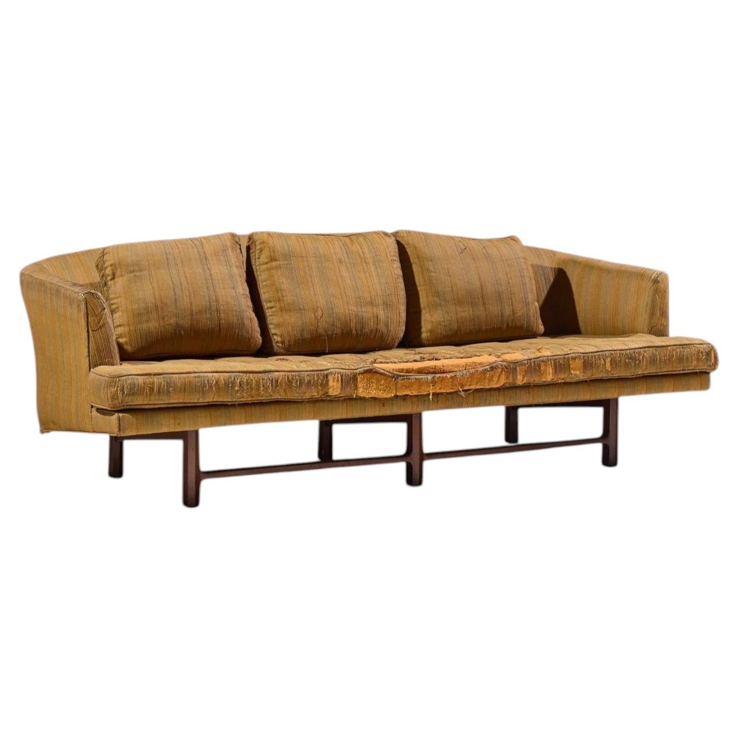 Edward Wormley for Dunbar Model 5244 Mid Century Mahogany Sofa