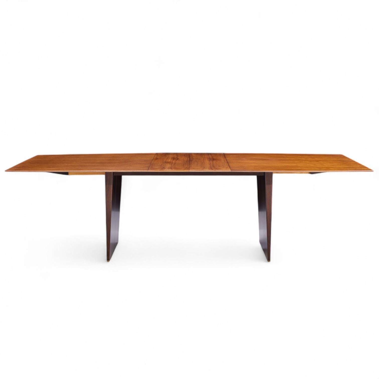 Edward Wormley for Dunbar Model 5460 MCM TAWI Wood Dining Table with 3 Leaves For Sale 7