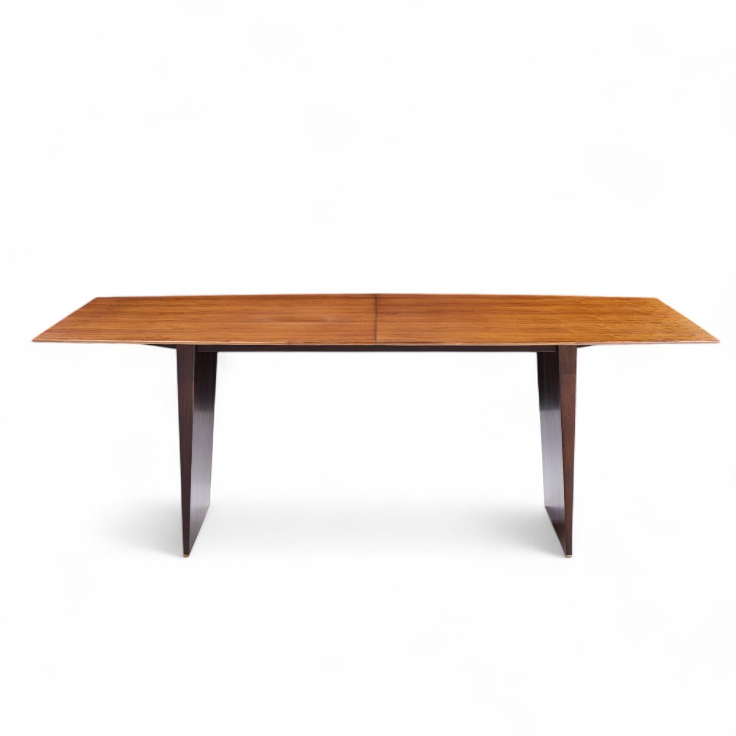 Edward Wormley for Dunbar Model 5460 MCM TAWI Wood Dining Table with 3 Leaves For Sale 1