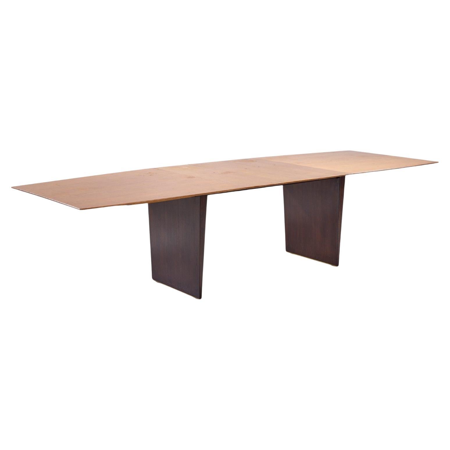 Edward Wormley para Dunbar Modelo 5460 MCM TAWI Mesa de comedor de madera con 3 hojas