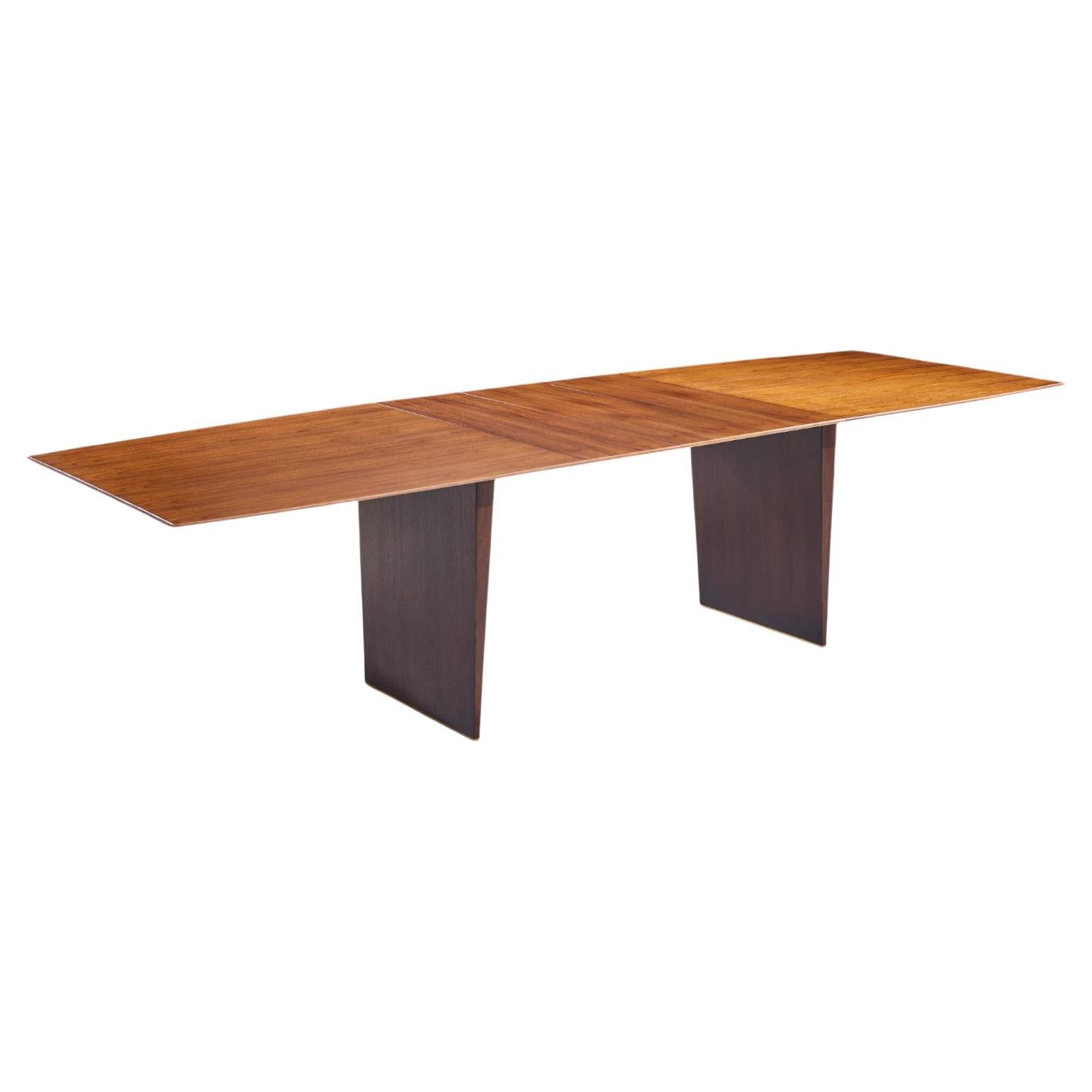 Edward Wormley para Dunbar Modelo 5460 MCM TAWI Mesa de comedor de madera con 3 hojas