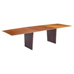 Edward Wormley para Dunbar Modelo 5460 MCM TAWI Mesa de comedor de madera con 3 hojas
