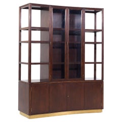 Edward Wormley for Dunbar Model 6027 MCM Mahogany and Brass Curved Room Divider