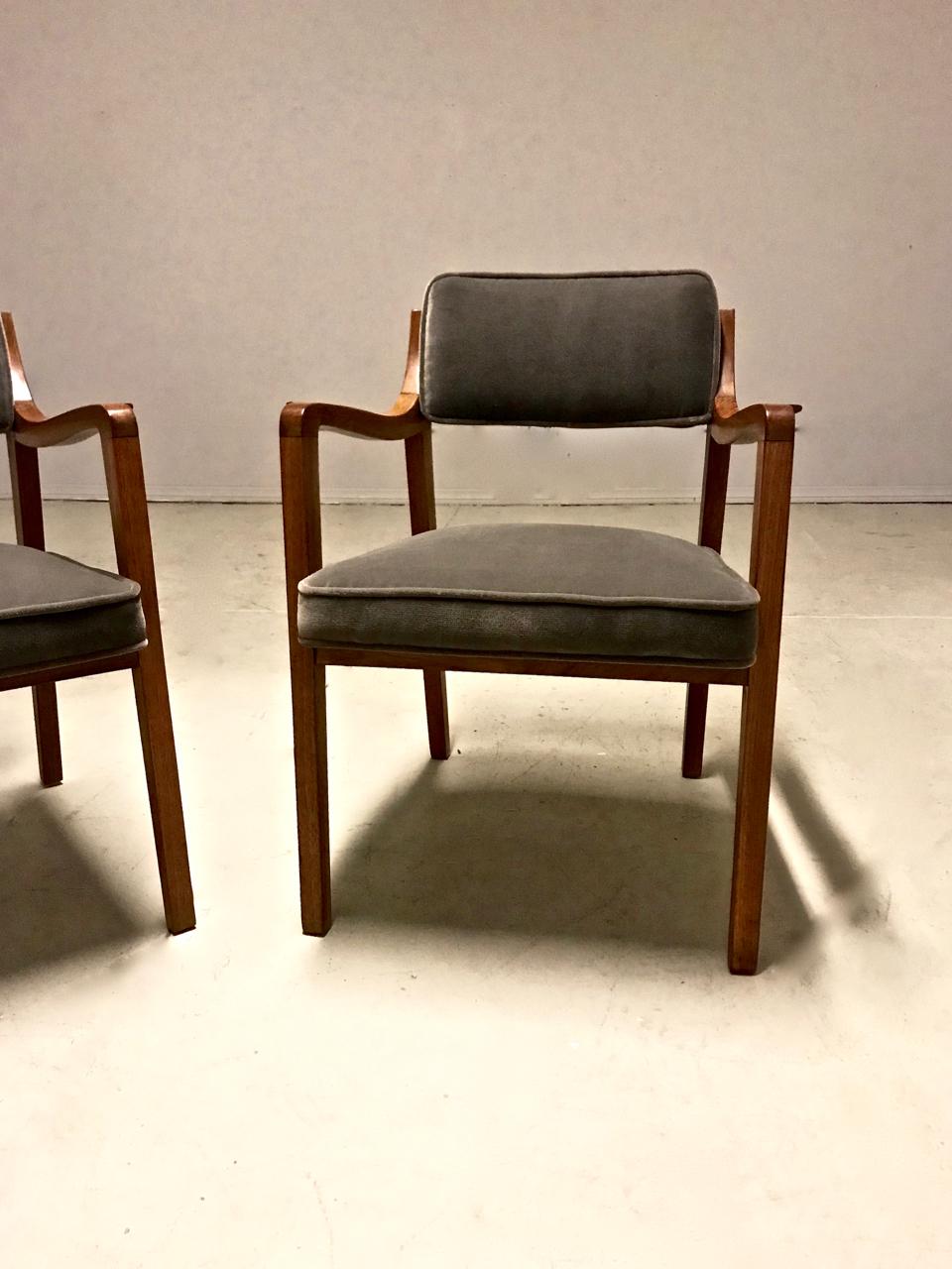 American Pair Edward Wormley for Dunbar Model 830 Lounge Chairs, 