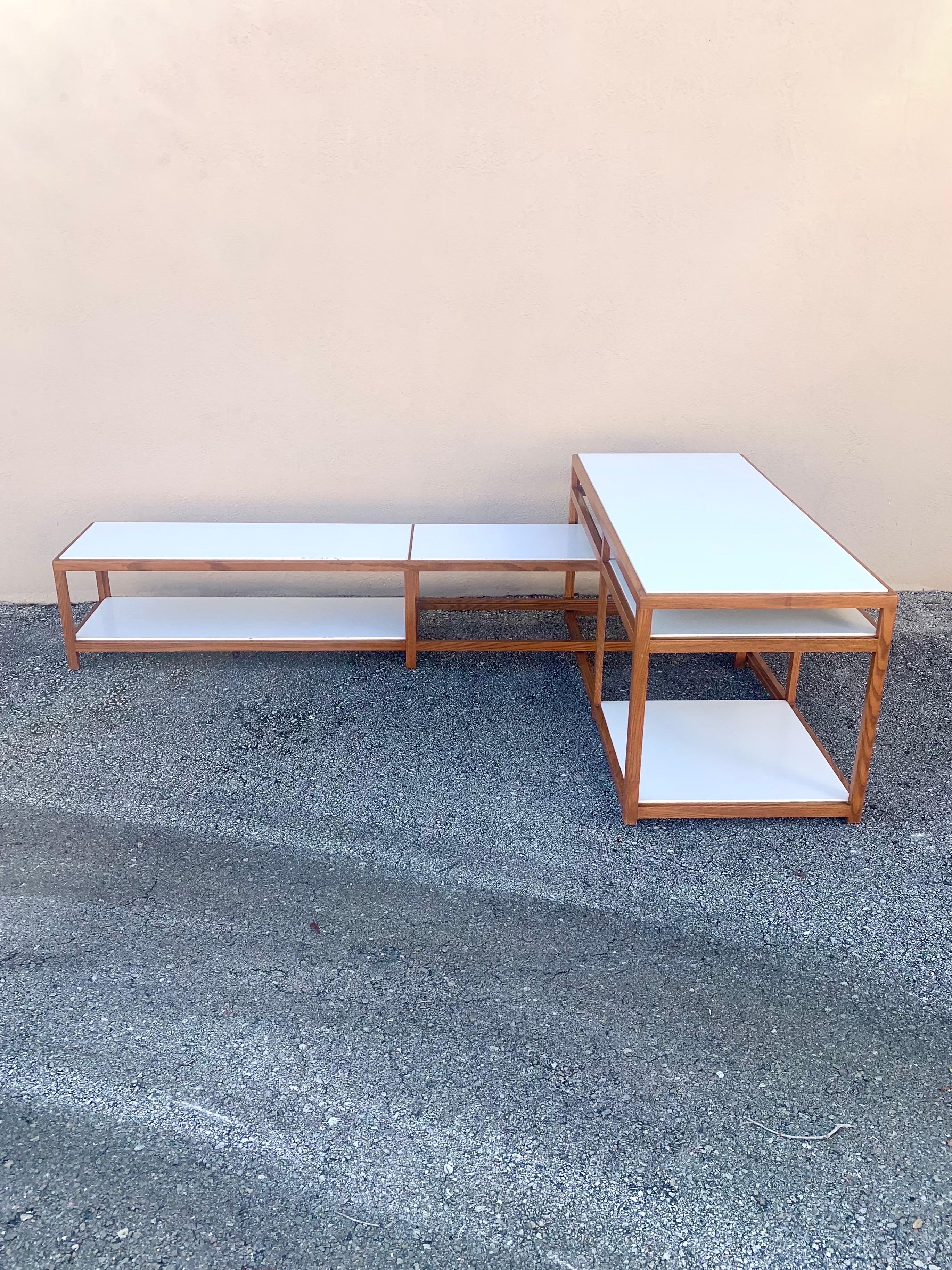 Mid-Century Modern Edward Wormley for Dunbar Modular Console Table Circa 1950s For Sale