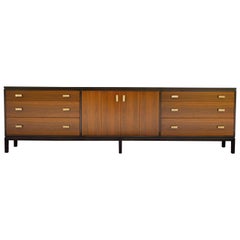 Edward Wormley for Dunbar Monumental Walnut and Travertine Sideboard