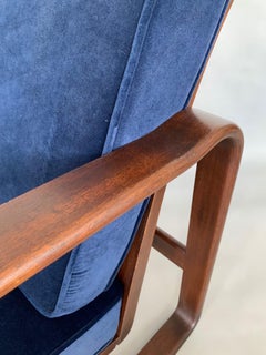 Edward Wormley For Dunbar "Morris" Lounge Chair Tank Bentwood 1940's