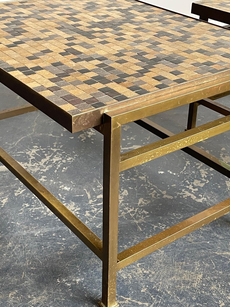 Edward Wormley for Dunbar Murano Glass Tile Top Tables at 1stDibs