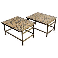 Edward Wormley for Dunbar Murano Glass Tile Top Tables