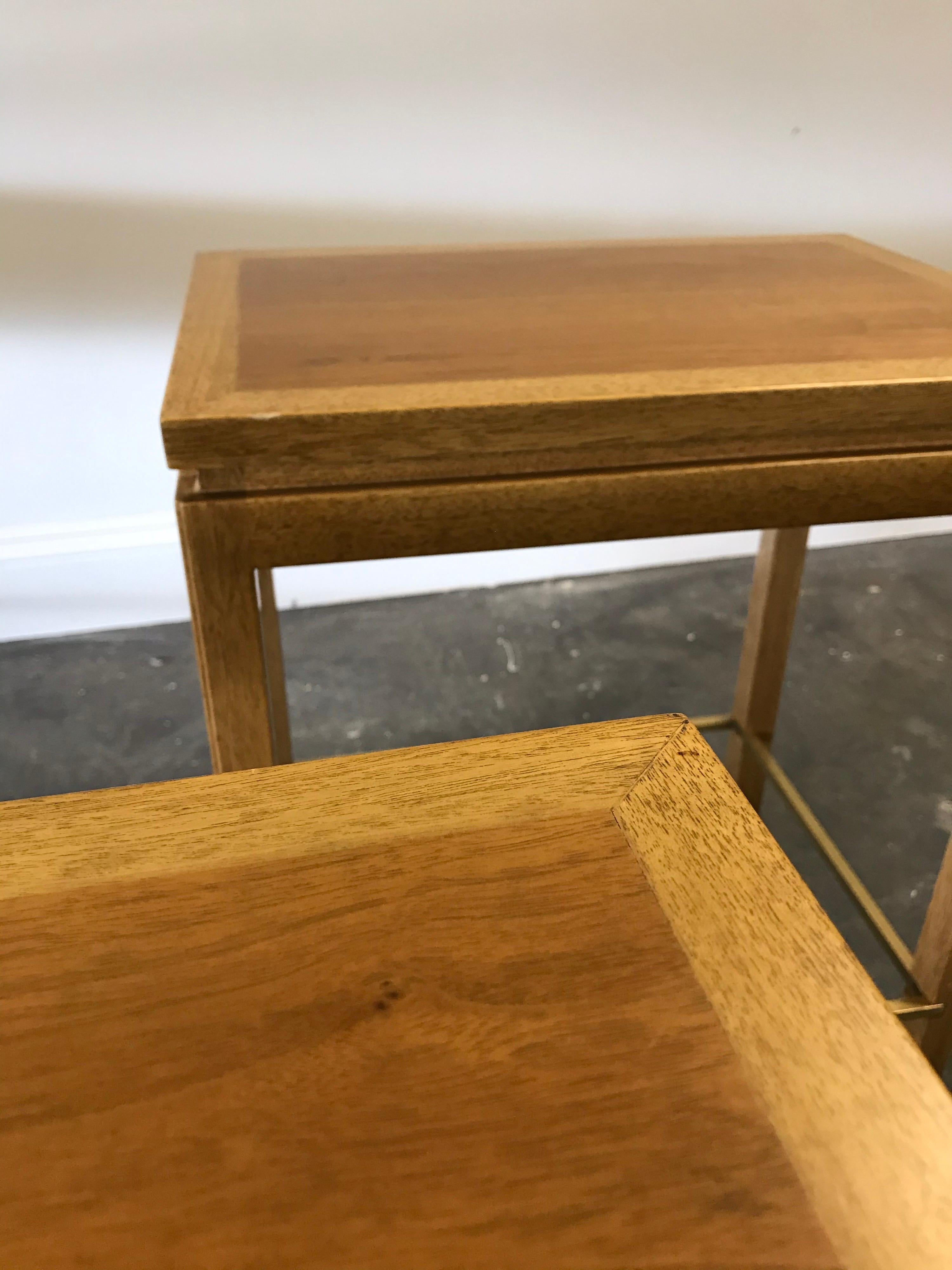 Brass Edward Wormley for Dunbar Nesting Tables