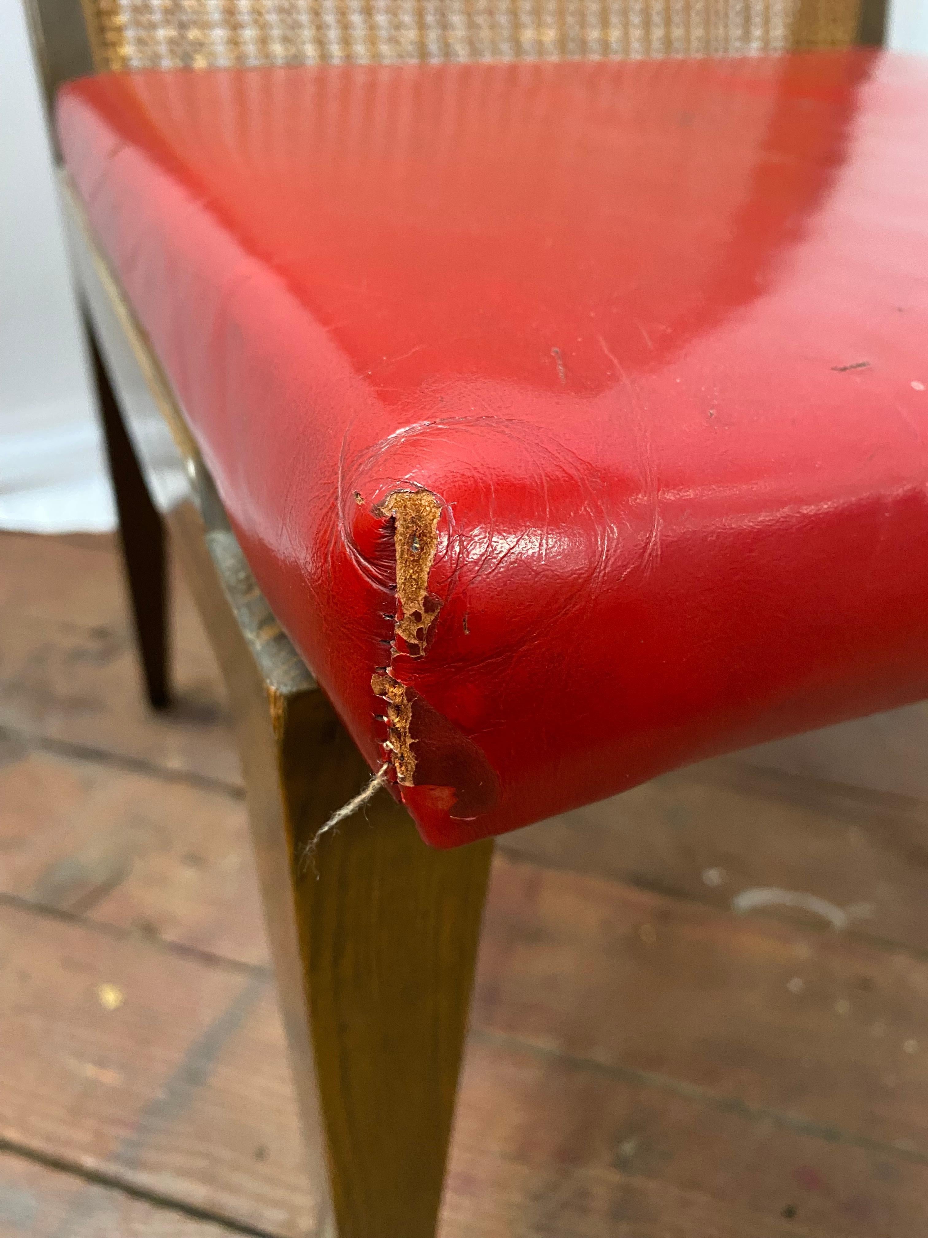 Edward Wormley for Dunbar Oak and Cane Back Dining Chairs, Set of Four in vendita 8