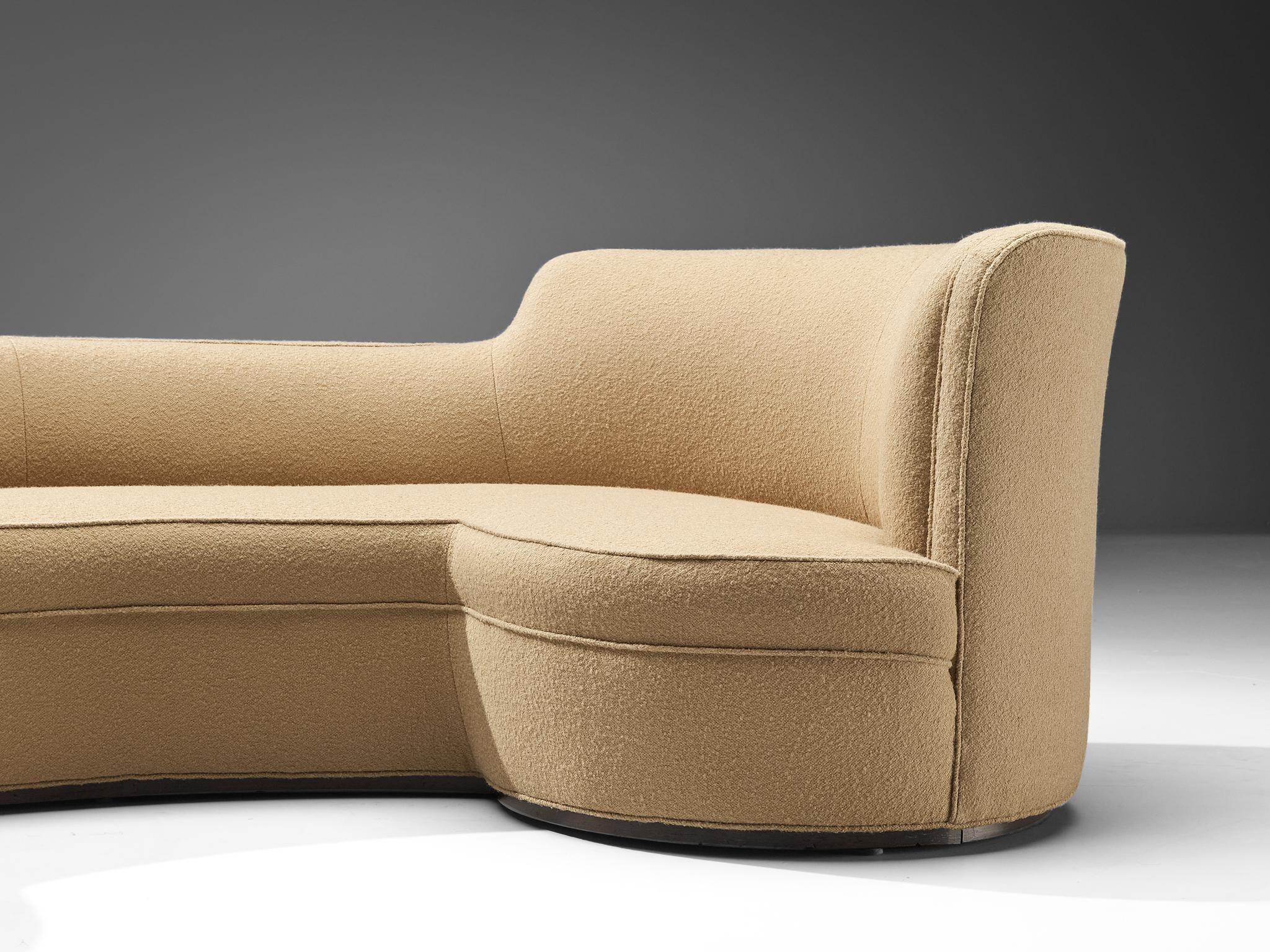 Edward Wormley for Dunbar 'Oasis' Sofa in Camel Wool For Sale 3