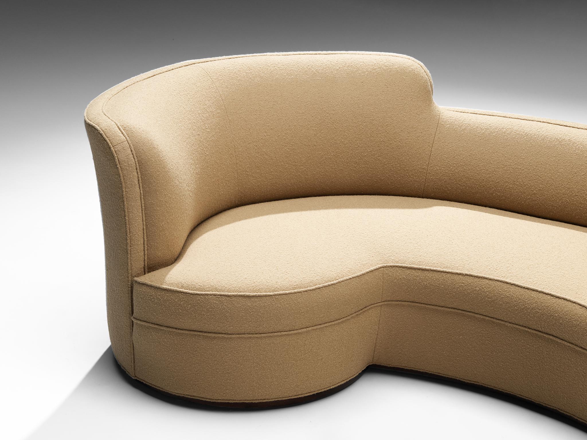 American Edward Wormley for Dunbar 'Oasis' Sofa in Camel Wool For Sale