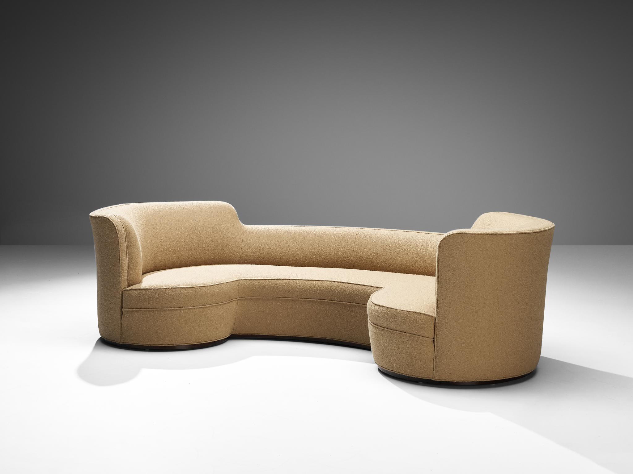 Edward Wormley for Dunbar 'Oasis' Sofa in Camel Wool For Sale 2