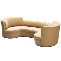 Divano 'Oasis' in lana color cammello di Edward Wormley per Dunbar