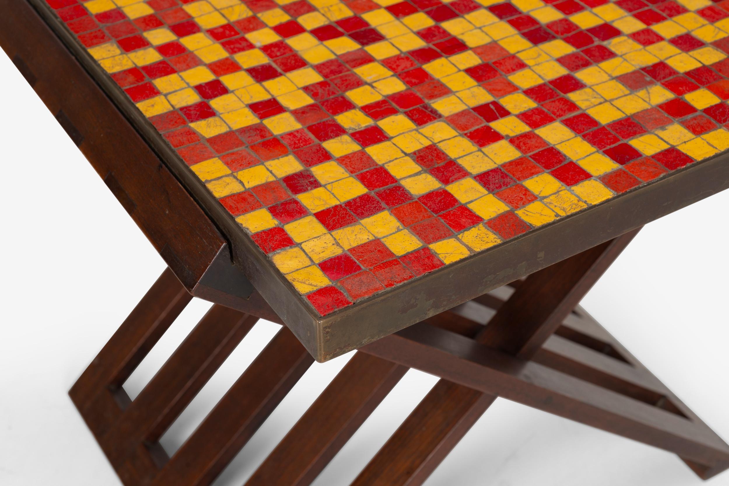 Edward Wormley for Dunbar Occasional Table with Murano Mosaic Tiles For Sale 3