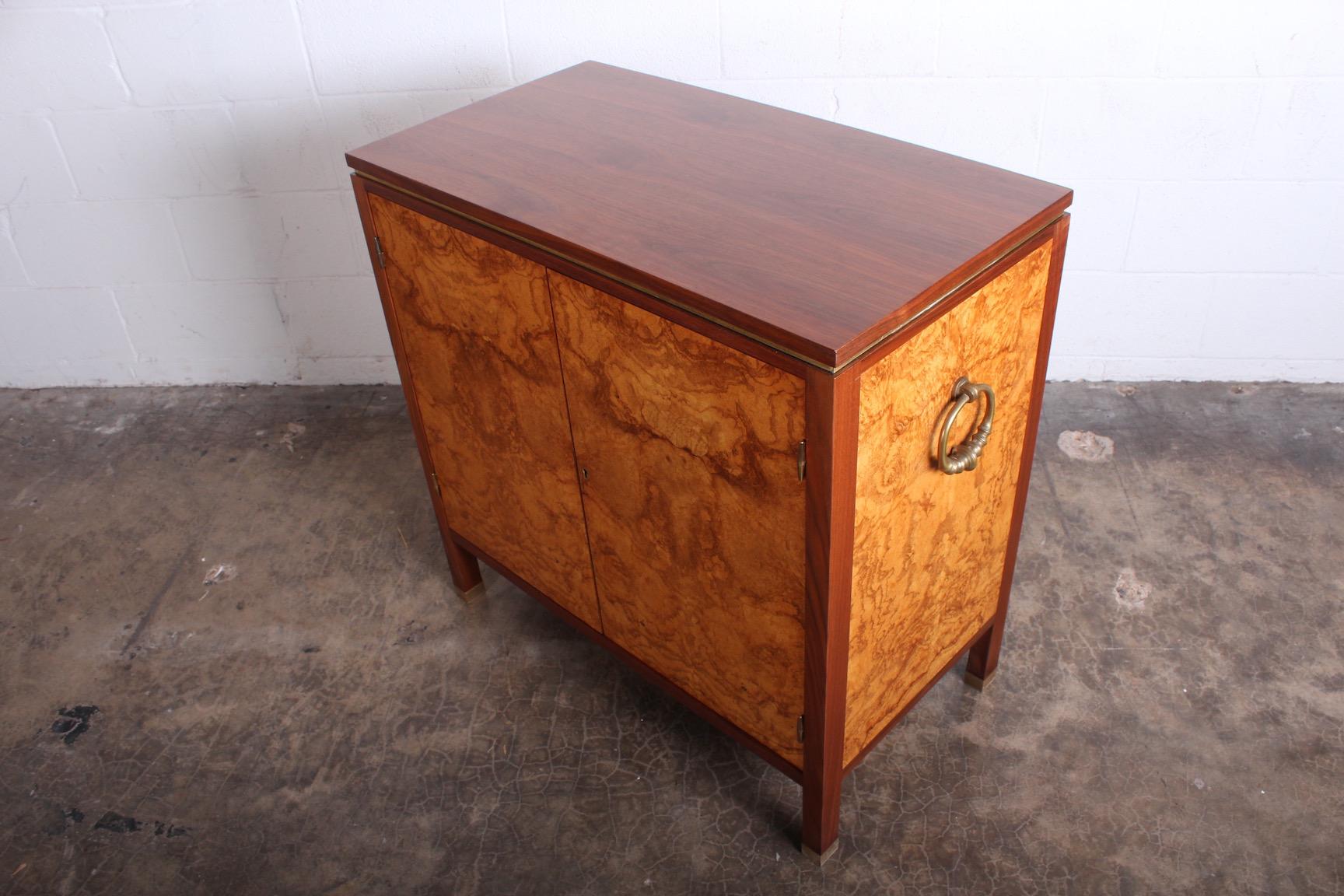 Edward Wormley for Dunbar Olive Burl Cabinet 7