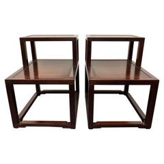 Edward Wormley for Dunbar, Pair Mahogany End Tables